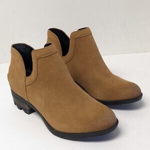 Sorel Lolla Cutout Ankle Boots, Tan Leather, Women's 5 M